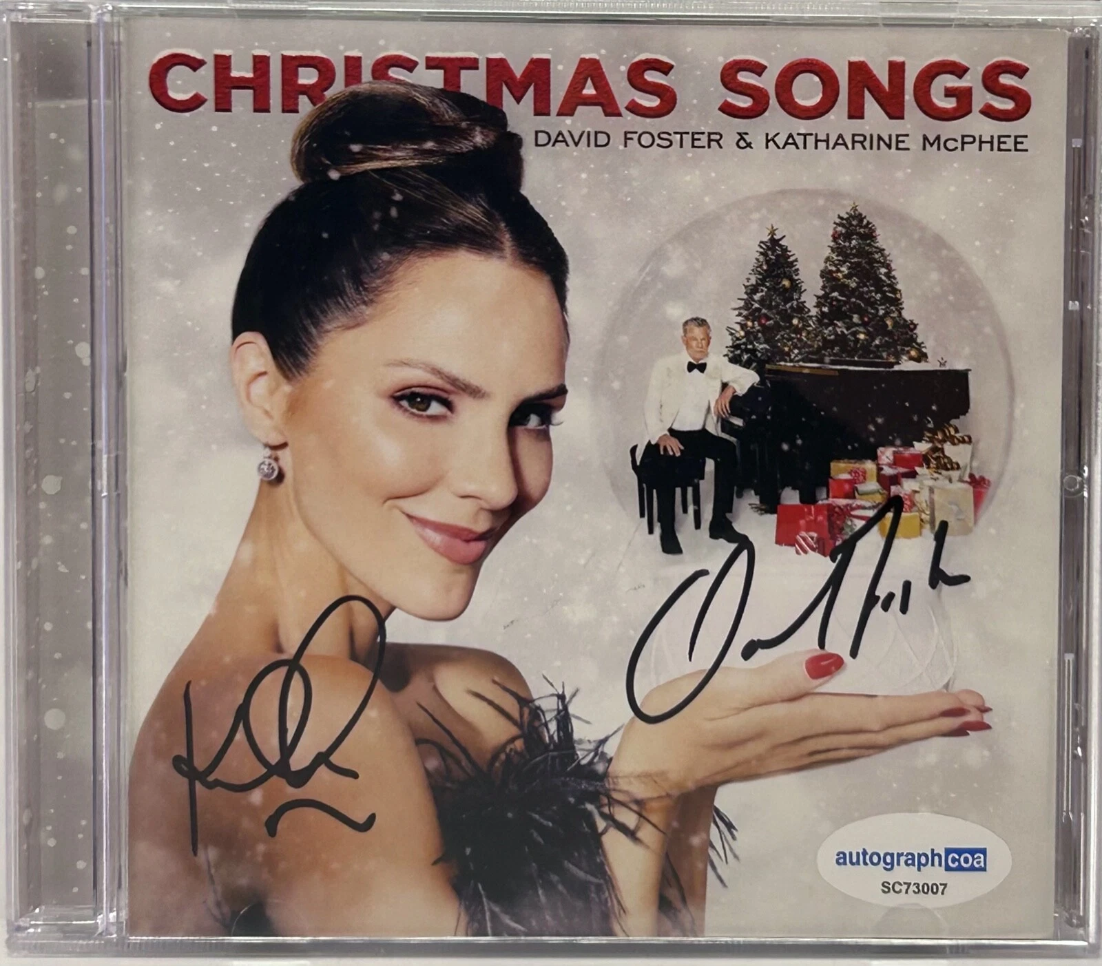 DAVID FOSTER KATHARINE MCPHEE SIGNED AUTOGRAPH CD “CHRISTMAS SONGS” ACOA COLLECTIBLE MEMORABILIA