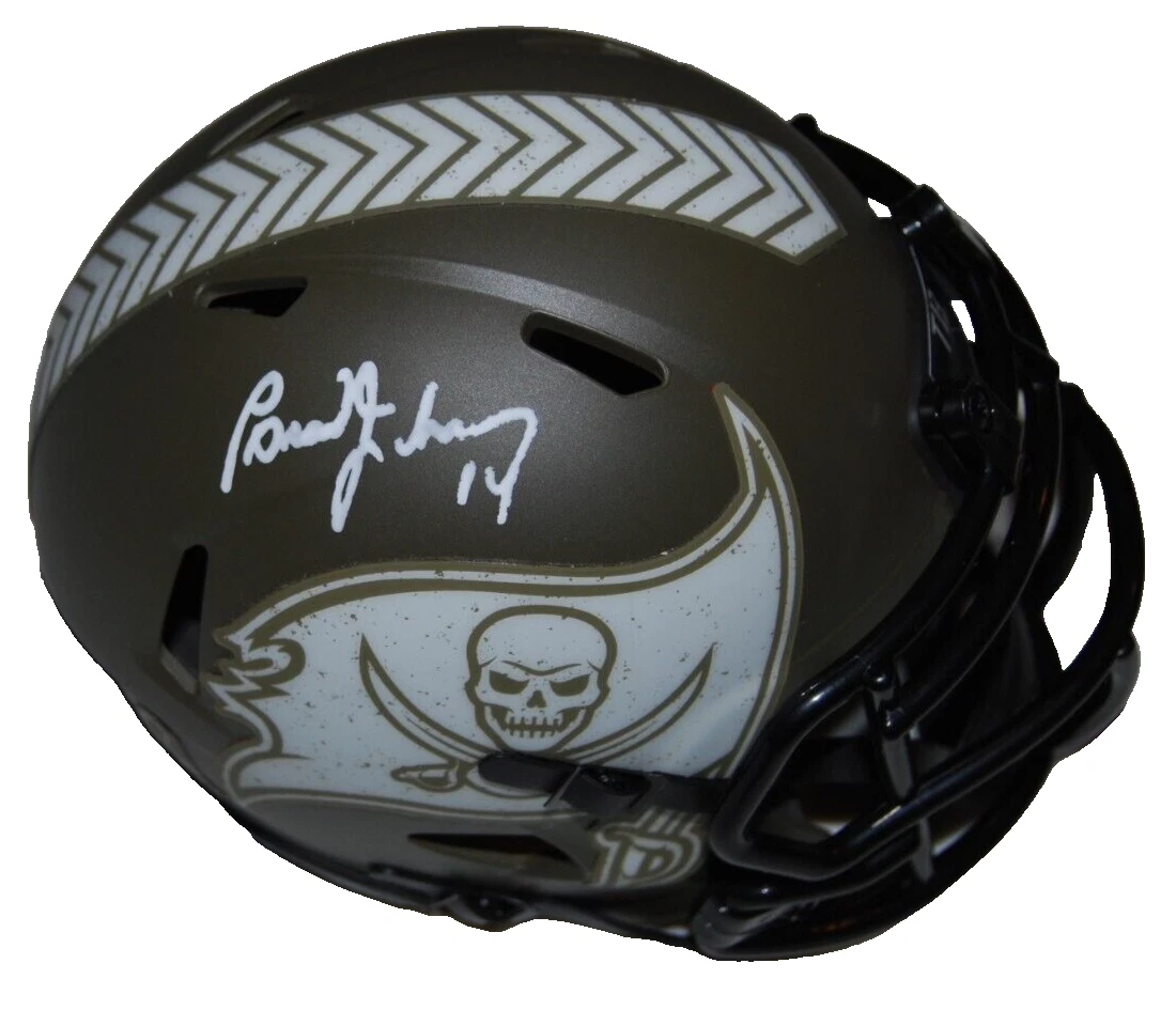 BRAD JOHNSON signed (TAMPA BAY BUCCANEERS) mini football helmet BECKETT BP30426