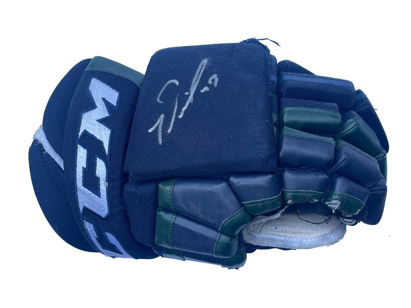 Game Used Plymouth Whalers Glove Signed By Tom Wilson