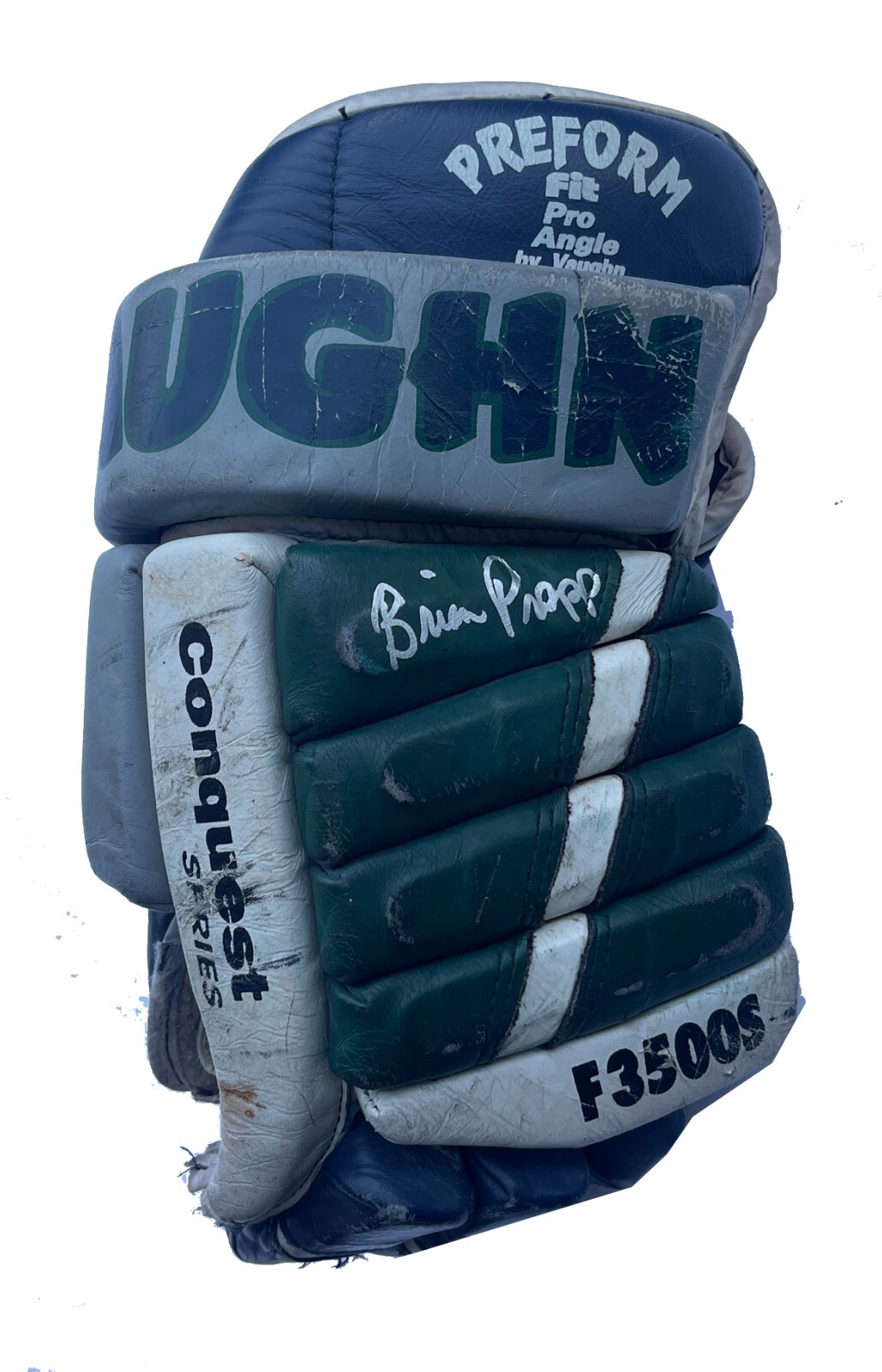 Game Used Hartford Whalers Glove Signed By Brian Propp JSA COA