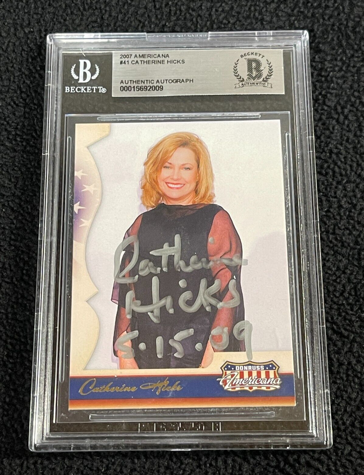Catherine Hicks Signed 2007 Americana Card #41 7th Heaven Beckett Certified