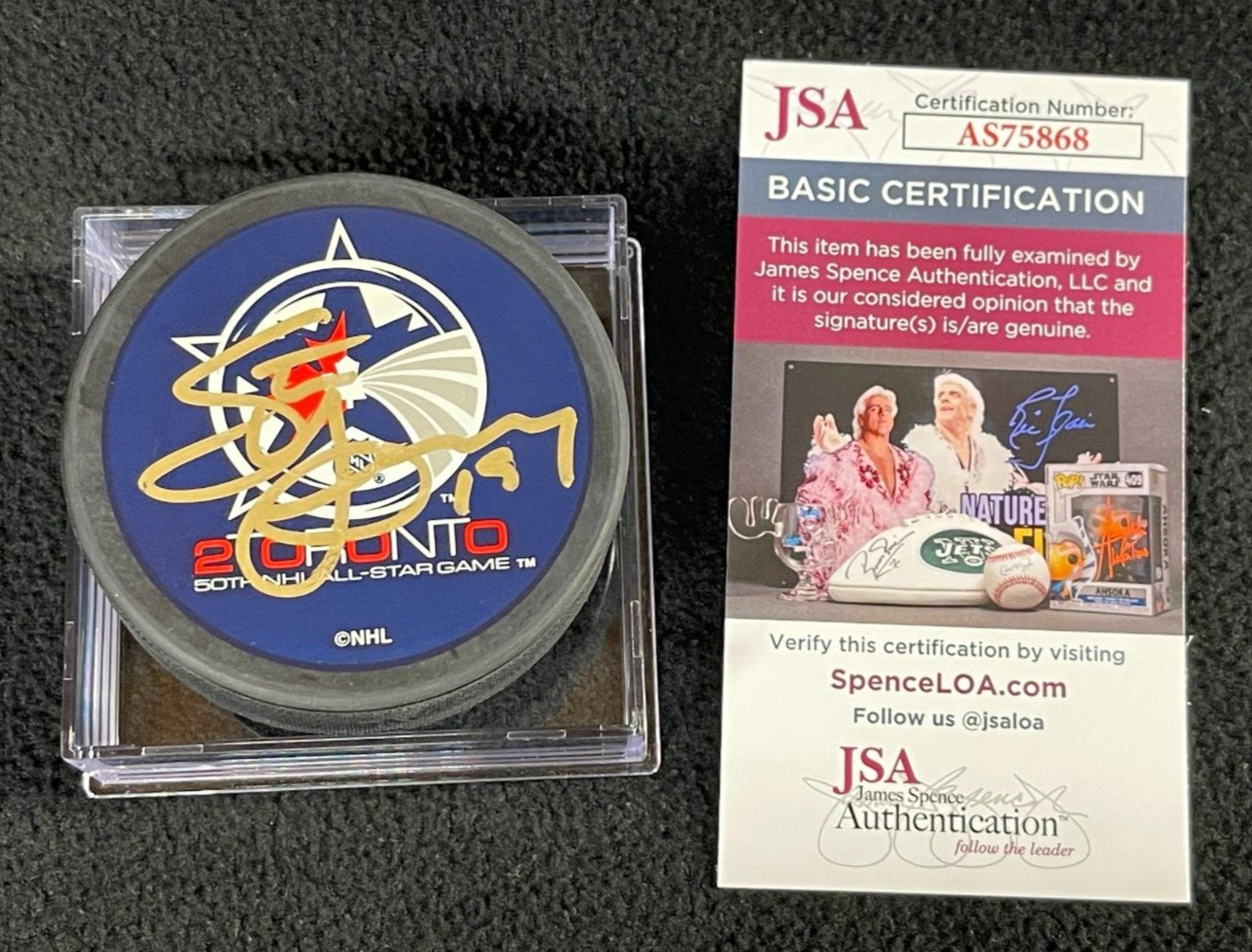 Steve Yzerman Signed Detroit Red Wings 2000 NHL All Star Game Puck JSA COA