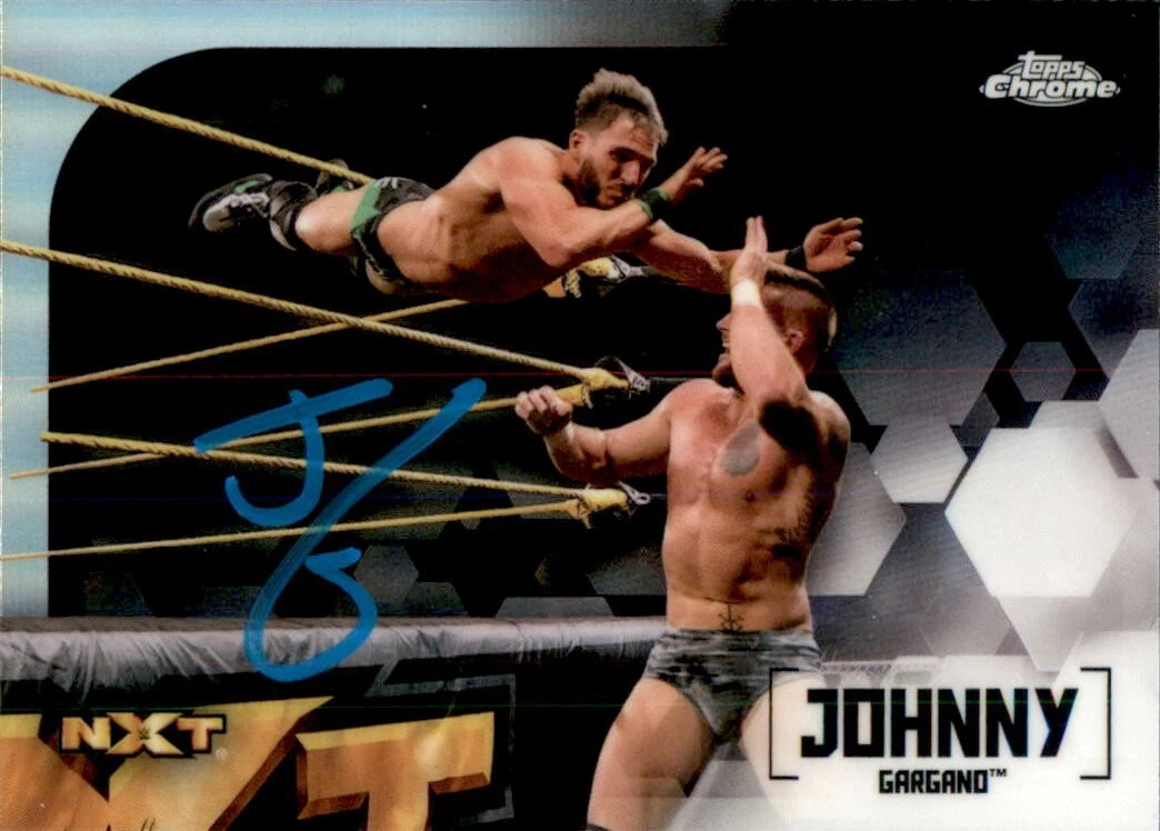 Johnny Gargano Signed 2020 Topps Chrome WWE Refractor Card #83