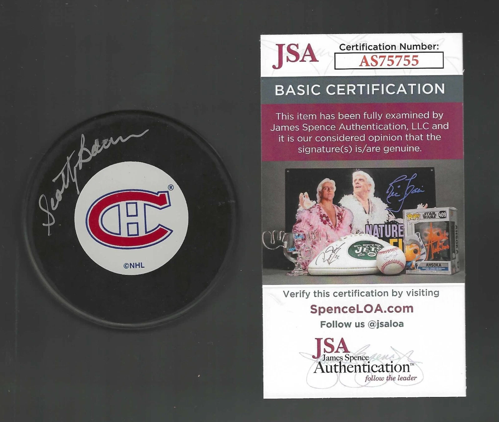 Scotty Bowman Signed Montreal Canadiens Puck JSA COA