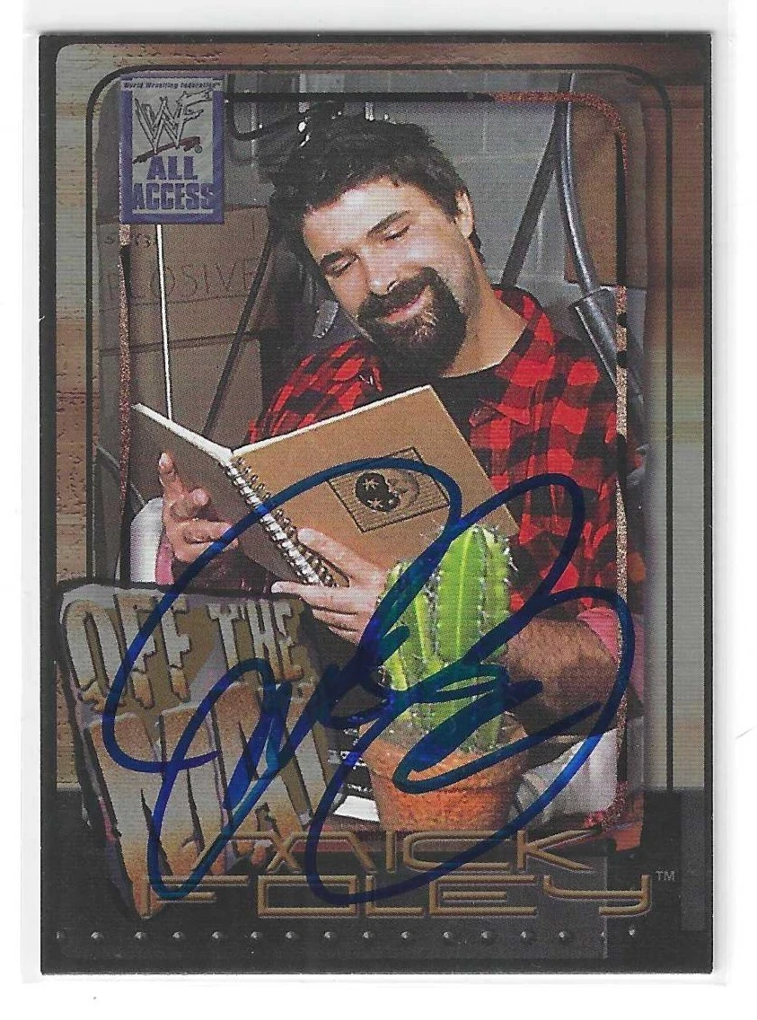 Mick Foley Signed 2002 Fleer WWF All Access Card #52 WWE