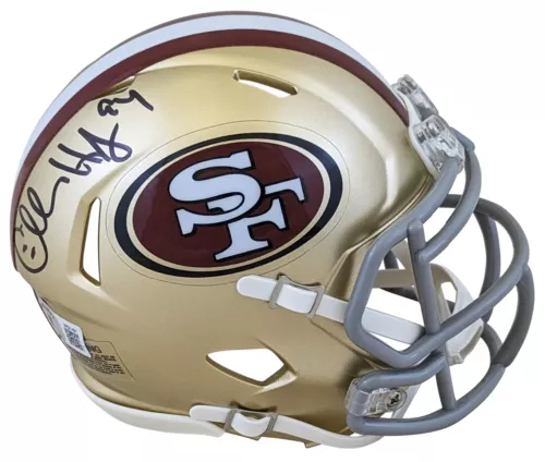 49ERS CHARLES HALEY AUTHENTIC SIGNED SPEED MINI HELMET BAS WITNESSED COLLECTIBLE MEMORABILIA