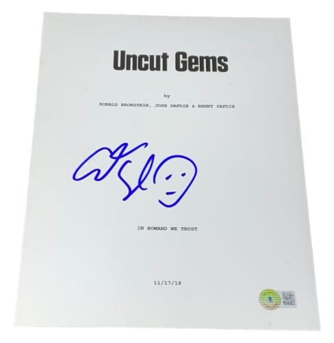 ADAM SANDLER SIGNED AUTOGRAPH UNCUT GEMS FULL MOVIE SCRIPT SCREENPLAY BAS NYC COLLECTIBLE MEMORABILIA