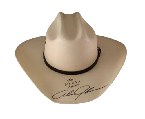 ALAN JACKSON SIGNED AUTOGRAPH COWBOY HAT – COUNTRY MUSIC STUD WHO I AM W/ JSA COLLECTIBLE MEMORABILIA