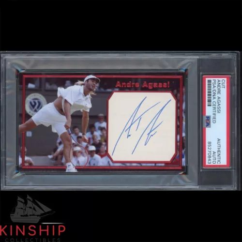 ANDRE AGASSI SIGNED CUT 3×5 CUSTOM CARD PSA DNA SLAB RARE TENNIS AUTO C3023 COLLECTIBLE MEMORABILIA