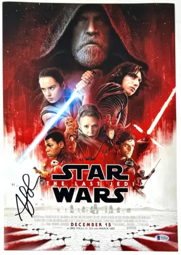 ANDY SERKIS SIGNED AUTOGRAPH STAR WARS THE LAST JEDI 12×18 MOVIE POSTER BAS COA COLLECTIBLE MEMORABILIA