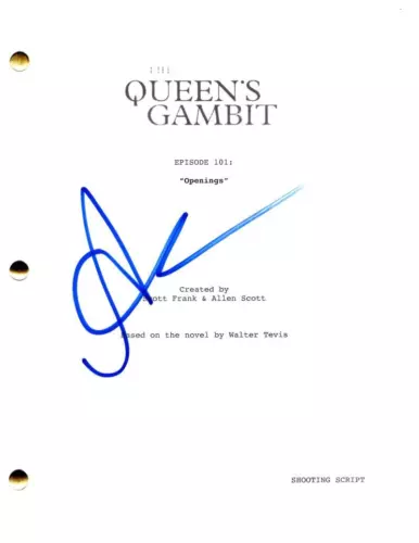 ANYA TAYLOR JOY SIGNED AUTOGRAPH THE QUEEN’S GAMBIT FULL PILOT SCRIPT SCREENPLAY COLLECTIBLE MEMORABILIA