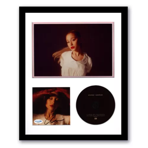 ARIANA GRANDE “ETERNAL SUNSHINE” AUTOGRAPH SIGNED FRAMED 11×14 CD DISPLAY ACOA COLLECTIBLE MEMORABILIA