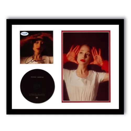 ARIANA GRANDE “ETERNAL SUNSHINE” AUTOGRAPH SIGNED FRAMED 11×14 CD DISPLAY D ACOA COLLECTIBLE MEMORABILIA