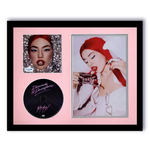 AVA MAX “DIAMONDS & DANCEFLOORS” AUTOGRAPH SIGNED FRAMED 11×14 CD DISPLAY B ACOA COLLECTIBLE MEMORABILIA