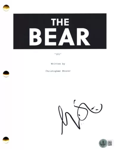 AYO EDEBIRI SIGNED THE BEAR PILOT SCRIPT AUTHENTIC AUTOGRAPH BECKETT COLLECTIBLE MEMORABILIA