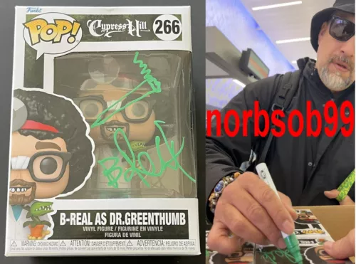 B-REAL CYPRESS HILL SIGNED & SKETCH POP FUNKO W/EXACT VIDEO PROOF & BECKETT COA COLLECTIBLE MEMORABILIA