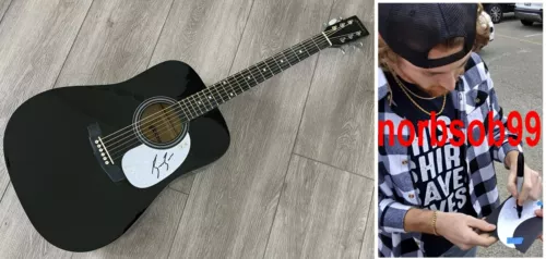 BAILEY ZIMMERMAN SIGNED AUTOGRAPH 41″ ACOUSTIC GUITAR W/EXACT PROOF BECKETT COA COLLECTIBLE MEMORABILIA