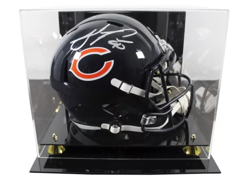 BEARS JULIUS PEPPERS SIGNED FULL SIZE SPEED REP HELMET W/ CASE BAS WITNESSED COLLECTIBLE MEMORABILIA