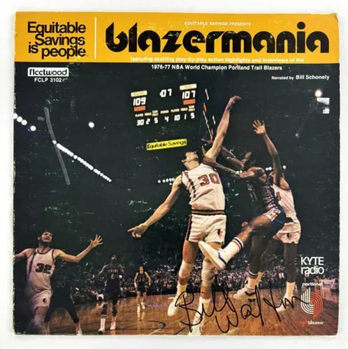 BILL WALTON SIGNED AUTOGRAPH ALBUM VINYL RECORD LP – BLAZERMANIA W/ JSA COA COLLECTIBLE MEMORABILIA