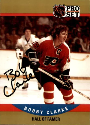Bobby Clarke Signed 1990/91 Pro Set Card #657 Philadelphia Flyers