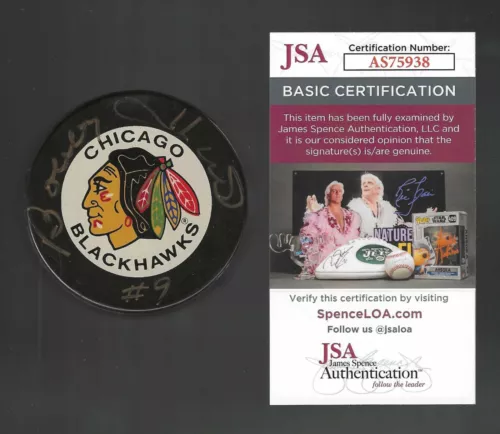 Bobby Hull Signed Chicago Blackhawks Bettman Official Game Puck JSA COA
