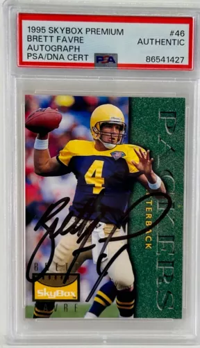 BRETT FAVRE SLABBED ENCAPSULATED SIGNED AUTOGRAPH 1995 SKYBOX PREMIUM #164/250 COLLECTIBLE MEMORABILIA