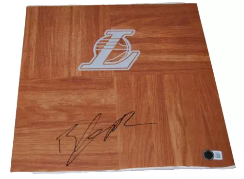 BRONNY JAMES SIGNED (LOS ANGELES LAKERS) 12X12 FLOORBOARD BECKETT BM87491 COLLECTIBLE MEMORABILIA