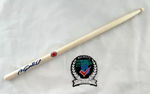 CHAD SMITH SIGNED DRUMSTICK RED HOT CHILI PEPPERS BECKETT BAS 3 COA COLLECTIBLE MEMORABILIA