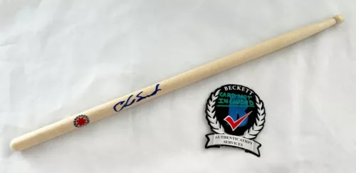 CHAD SMITH SIGNED DRUMSTICK RED HOT CHILI PEPPERS BECKETT BAS COA COLLECTIBLE MEMORABILIA
