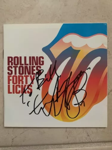 CHARLIE WATTS HAND SIGNED FORTY LICKS CD BOOKLET RARE TO BILL JSA COLLECTIBLE MEMORABILIA