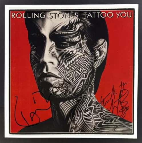 CHARLIE WATTS RONNIE WOOD SIGNED AUTOGRAPH 12×12 ROLLING STONES ALBUM FLAT – BAS COLLECTIBLE MEMORABILIA