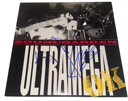 CHRIS CORNELL + THAYIL SIGNED SOUNDGARDEN ULTRAMEGA LP ALBUM COVER BECKETT LOA COLLECTIBLE MEMORABILIA
