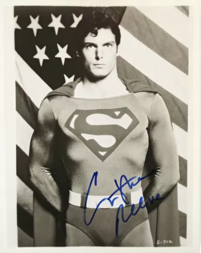 CHRISTOPHER REEVE SUPERMAN AUTHENTIC SIGNED 8×10 PHOTO BAS #AB07198 COLLECTIBLE MEMORABILIA