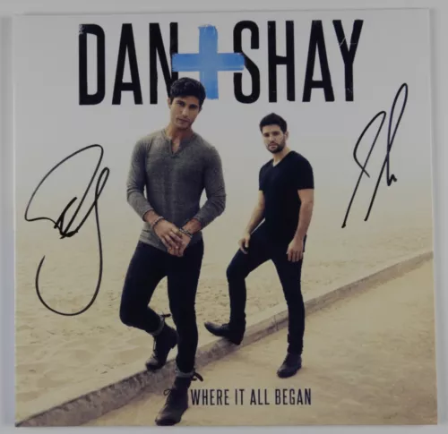 DAN + SHAY JSA SIGNED AUTOGRAPH ALBUM VINYL RECORD LP WHERE IT ALL BEGAN COLLECTIBLE MEMORABILIA