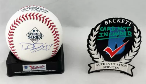 DANE DOWNING SIGNED 2023 WORLD SERIES BASEBALL BECKETT BAS COA COLLECTIBLE MEMORABILIA