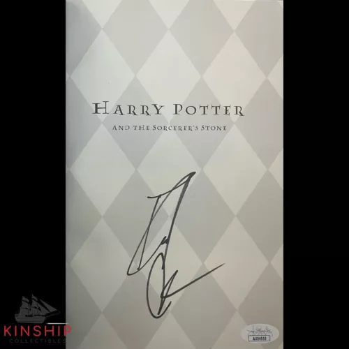 DANIEL RADCLIFFE SIGNED HARRY POTTER AND THE SORCERER’S STONE BOOK JSA COA E223 COLLECTIBLE MEMORABILIA