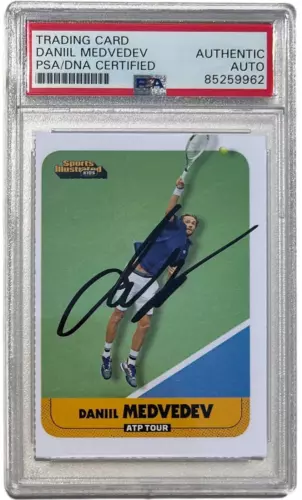 DANIIL MEDVEDEV SIGNED 2021 SPORTS ILLUSTRATED FOR KIDS CARD AUTO SI #990 PSA COLLECTIBLE MEMORABILIA