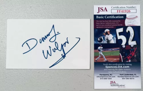 DAVID WOLPER SIGNED AUTOGRAPHED 3×5 CARD JSA CERTIFIED PRODUCER WILLY WONKA COLLECTIBLE MEMORABILIA