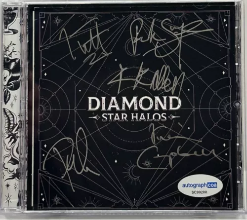 DEF LEPPARD SIGNED AUTOGRAPH CD “DIAMOND STAR HALOS” JOE PHIL VIVIAN RICK ACOA COLLECTIBLE MEMORABILIA