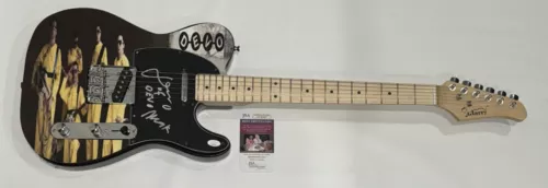 DEVO SIGNED CUSTOM ELECTRIC GUITAR GERALD CASALE MARK MOTHERSBAUGH JSA COA COLLECTIBLE MEMORABILIA