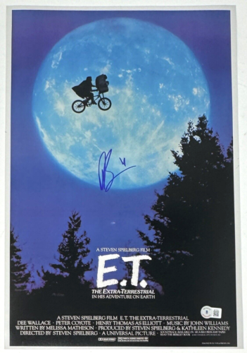 DREW BARRYMORE SIGNED AUTOGRAPH E.T. EXTRA-TERRESTRIAL 12×18 MOVIE POSTER ET BAS COLLECTIBLE MEMORABILIA