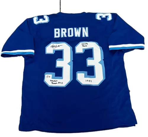 ELIEL SWINTON SIGNED (VARSITY BLUES) WENDELL FOOTBALL JERSEY BECKETT BAS AD47360 COLLECTIBLE MEMORABILIA