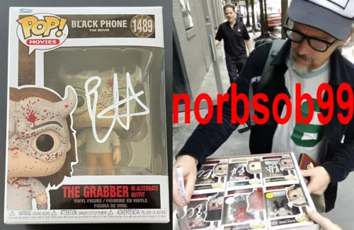 ETHAN HAWKE SIGNED BLACK PHONE THE GRABBER FUNKO #1489 W/EXACT PROOF BECKETT COA COLLECTIBLE MEMORABILIA