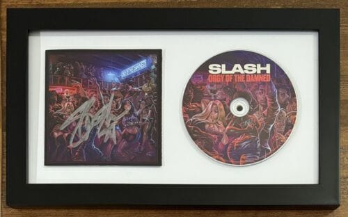 FRAMED SLASH SIGNED ORGY DAMNED CD COVER AUTOGRAPH PSA DNA COA GUNS N ROSES AND COLLECTIBLE MEMORABILIA