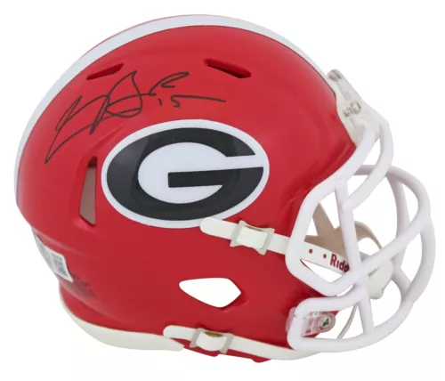 GEORGIA CARSON BECK AUTHENTIC SIGNED SPEED MINI HELMET AUTOGRAPHED BAS WITNESSED COLLECTIBLE MEMORABILIA