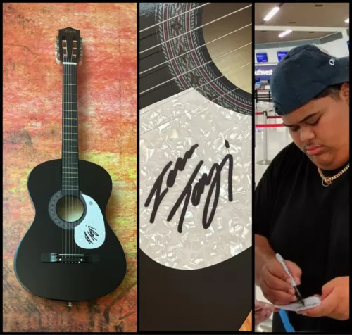 GFA AMERICAN IDOL WINNER * IAM TONGI * SIGNED ACOUSTIC GUITAR PROOF COA COLLECTIBLE MEMORABILIA