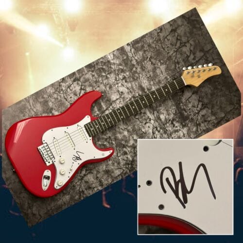 GFA ATREYU BAND DRUMMER * BRANDON SALLER * SIGNED ELECTRIC GUITAR COA COLLECTIBLE MEMORABILIA