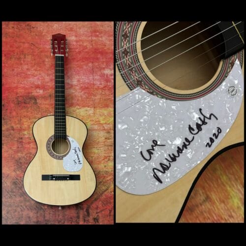 GFA JOHNNY BLACK CADILLAC * ROSANNE CASH * SIGNED ACOUSTIC GUITAR R6 COA COLLECTIBLE MEMORABILIA