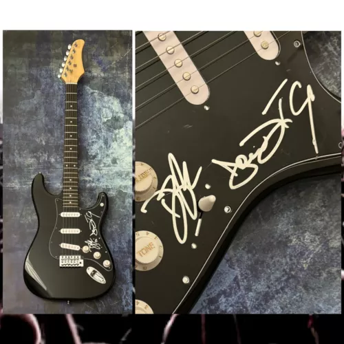 GFA TYLEY CONNOLLY X3 BAND * THEORY OF A DEADMAN * SIGNED ELECTRIC GUITAR COA COLLECTIBLE MEMORABILIA