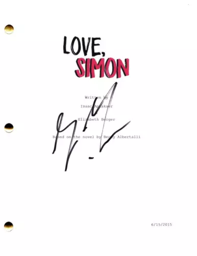 GREG BERLANTI SIGNED AUTOGRAPH LOVE, SIMON FULL MOVIE SCRIPT SCREENPLAY COLLECTIBLE MEMORABILIA